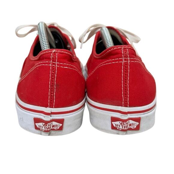 Vans Red Canvas Lace Up Sneakers Men’s 11.5 / Women’s 13 Classic Skate Shoes - Picture 6 of 8